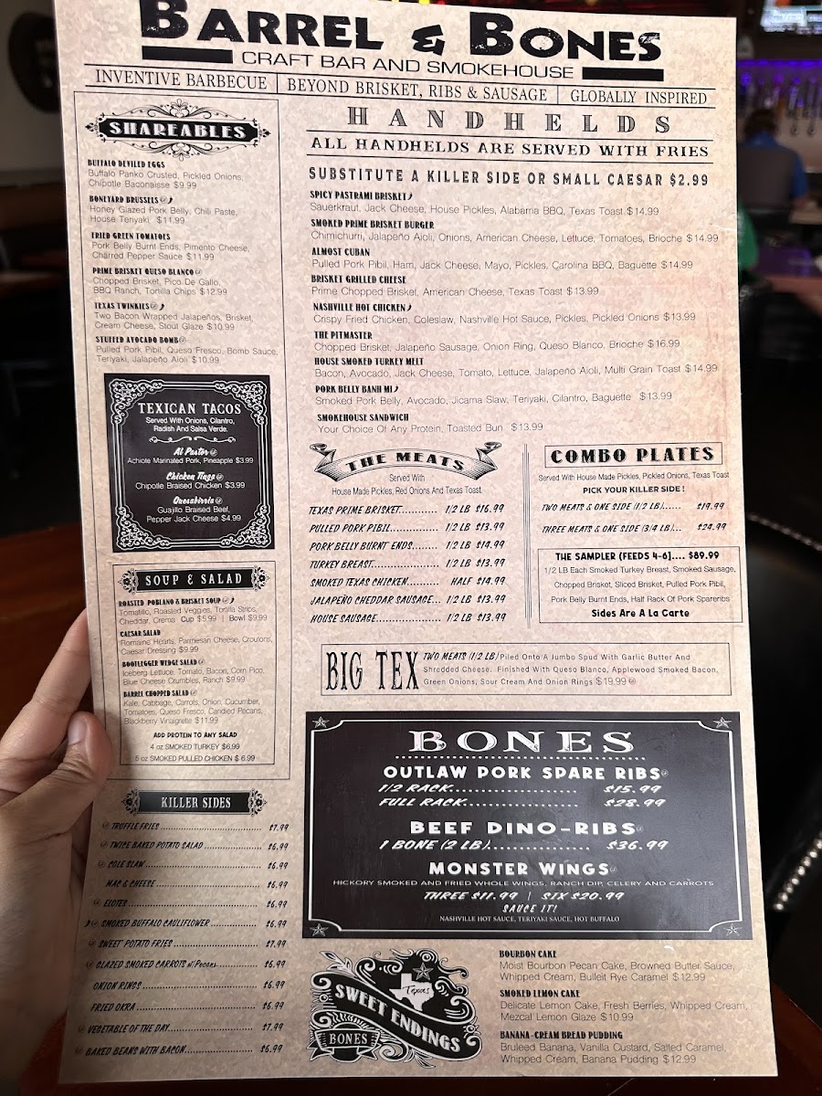 Barrel & Bones Craft Bar and Smokehouse Menu - Image 4