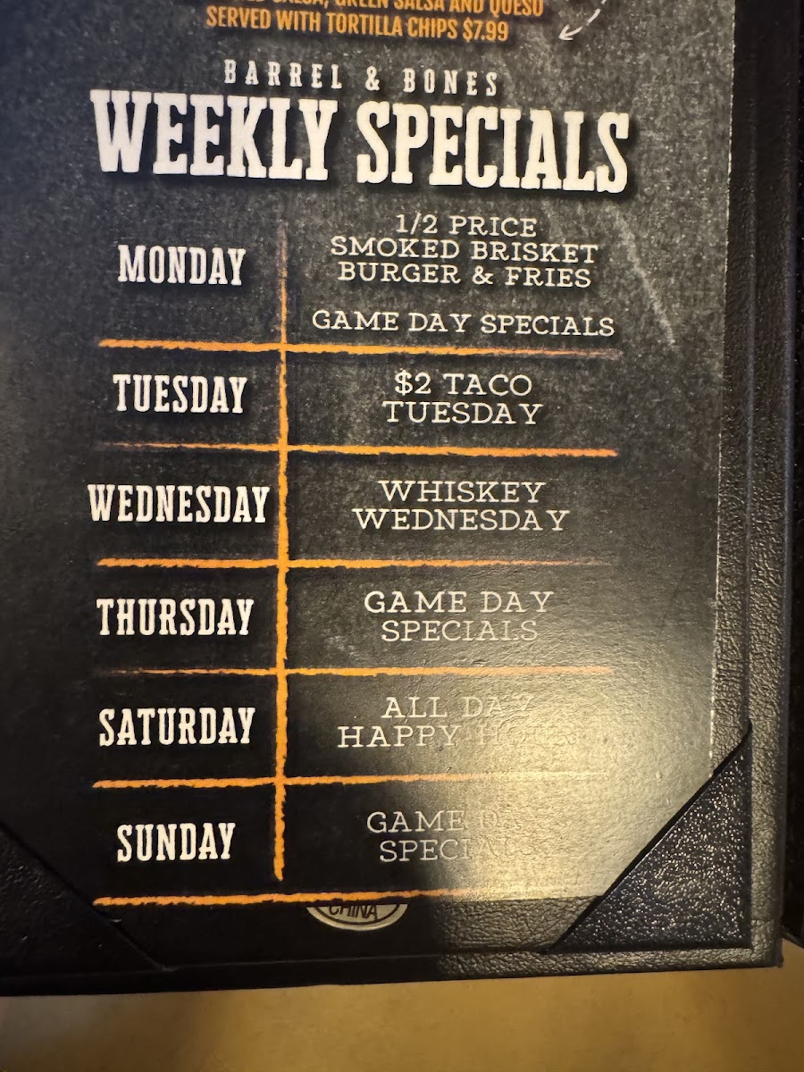 Barrel & Bones Craft Bar and Smokehouse Menu - Image 5